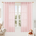 Sheer Linen Curtains 63 Inch Length by LAMIT