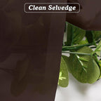 Brown Sheer Curtains 36 inches Long, Short Kitchen Window Treatment Solid - Image 3