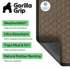 GORILLA GRIP 100% Waterproof All-Season WeatherMAX Doormat US Designed Natural - Image 2