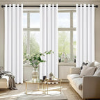 MIULEE Blackout Curtains for Bedroom 2 Panels 40 x 80 Inch Long Pure White | - Image 6