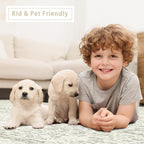 Washable Rugs 9x12 Area Rug for Living Room, Dining Room-Beige Green | Ultra - Image 8