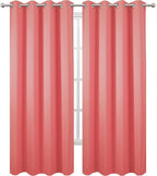 Blackout Curtains 66 x 95 inch/Coral Curtains Set of 2 Panels/Thermal Insulated - Image 2