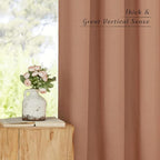 NICETOWN Thick Linen Terracotta Curtains - Image 3