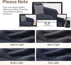 2 Pieces Sectional Couch Covers L Shaped Cover XXL Navy Blue | Thick Washable - Image 8