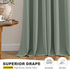 MIULEE Blackout Curtains for Bedroom 2 Panels 40 x 72 Inch Long Light Green | - Image 5