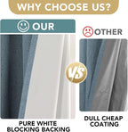 H.VERSAILTEX Linen Blackout Curtains 84 Inches Long 100% Blackout Thermal - Image 3