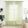 SpaceDresser Check Sheer Curtains 96 Inches 2 Panels Set, Rod Pocket Plaid by SpaceDresser