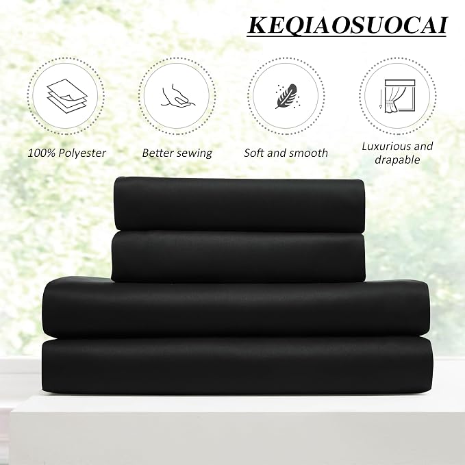 Black Pinch Pleated Curtains 144 Inches Long Wall Curtains, Elegant and Sleek - Image 5