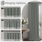 Gray Black Out Curtains 72 Inch Long - Image 5
