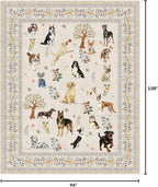 Beige Area Rug 8x10 for Living Room Bedroom | Stain Resistant; Soft; Non - Image 3