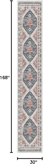 Madane Hallway Runner Rug 2'6''x14' Kitchen Runners Vintage, Entryway and - Image 2