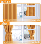 Blackout Curtains for Bedroom, Pumpkin Orange, 42 x 54 Inch | Thermal Insulated - Image 5