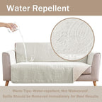 Quilted Sofa Slipcovers with Pockets, Anti-Slip Medallion Designed Couch Covers - Image 3