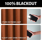 Yakamok Burnt Orange Linen Curtains 63 Inches Long - Image 2