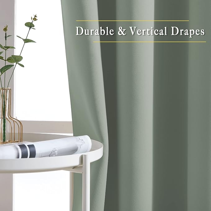 NICETOWN Blackout Sage Green Curtains - Image 5