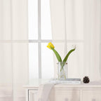 Ivory Sheer Curtains 78 Inches Long 2 Panels, Elegant Light Filtering Voile - Image 7