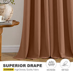 MIULEE Blackout Curtains for Bedroom 2 Panels 40 x 84 Inch Long Sun Baked | - Image 5
