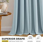 MIULEE Blackout Curtains for Bedroom 2 Panels 40 x 45 Inch Long Slate Blue | - Image 5