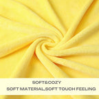 Yellow Fleece Plush Throw Blanket 90"x90"for Couch Sofa Fuzzy Cozy Flannel | - Image 3
