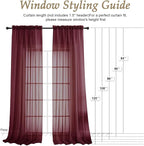 Wine Bedroom Curtains 96 Length - Image 2