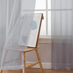 Light Grey Sheer Curtains 54 Inch Length - Image 3