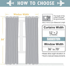 ChrisDowa Blackout Curtains for Bedroom and Living Room 84 Inches Long | 2 - Image 5