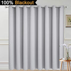 Yakamok Light Grey Blackout Patio Door Curtain Panels W100 x L96, 1 Panel | - Image 2