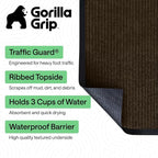 GORILLA GRIP Waterproof Traffic Guard Door Mat, Indoor Outdoor Heavy Duty - Image 2