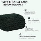 L'AGRATY Chunky Knit Throw Blanket - Image 4