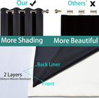 Yakamok Cream 100% Blackout Curtains 54 Inches Long - Image 5