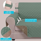 U-NICE HOME 4 Seater Sofa Cover 91''Large Couch Cover, Pet Friendly, Elastic - Image 3
