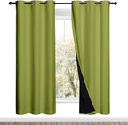 NICETOWN Full Shade Curtain Panels, Fresh Green, Pair of Thermal Insulated & by NICETOWN