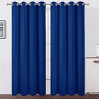 Blackout Curtains 66 x 95 inch/Royal Blue Curtains Set of 2 Panels/Thermal - Image 2