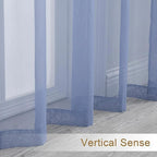 Chyhomenyc Sheer Curtains 54 Inch Long 2 Panels Set - Image 6