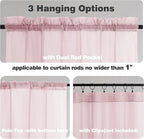 Chyhomenyc Blush Pink Sheer Curtains 63 Inches Long 2 Panels, Light Filtering - Image 5