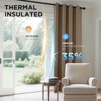 Joydeco Blackout Curtains 84 Inch Length 2 Panels Set, Thermal Insulated Long - Image 4