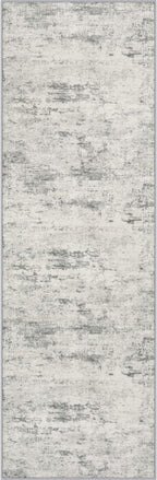 3x8 Washable Runner Rug：Modern Abstract Kitchen Soft Carpet Gray | by FXRHLP