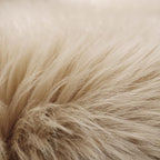 SERISSA 5x5 Fluffy Beige Round Faux Fur Area Rug - Image 7