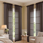 Chocolate Sheer Curtains 120 Inches Long 2 Panels Set, 59 Inch Extra Wide Soft - Image 7