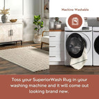 nuLOOM Kai Beige Striped Washable Runner Rug - Image 3