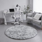 Amdrebio Tie-Dyed Light Grey Large Circle Rug 7Ft - Image 6