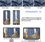 Simplebrand Ava Denim Short 24 Inches Blackout Curtain 2 Panels Set, Half - Image 8