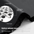 MIULEE 4 Panels Set Grey Blackout Curtains 63 Inch Length Bedroom | Thermal - Image 2