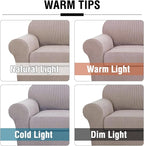 4 Piece Stretch Sofa Covers for 3 Cushion Couch Covers Furniture Slipcovers - Image 3