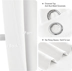 MIULEE Blackout Curtains for Bedroom 2 Panels 40 x 45 Inch Long Pure White | - Image 4