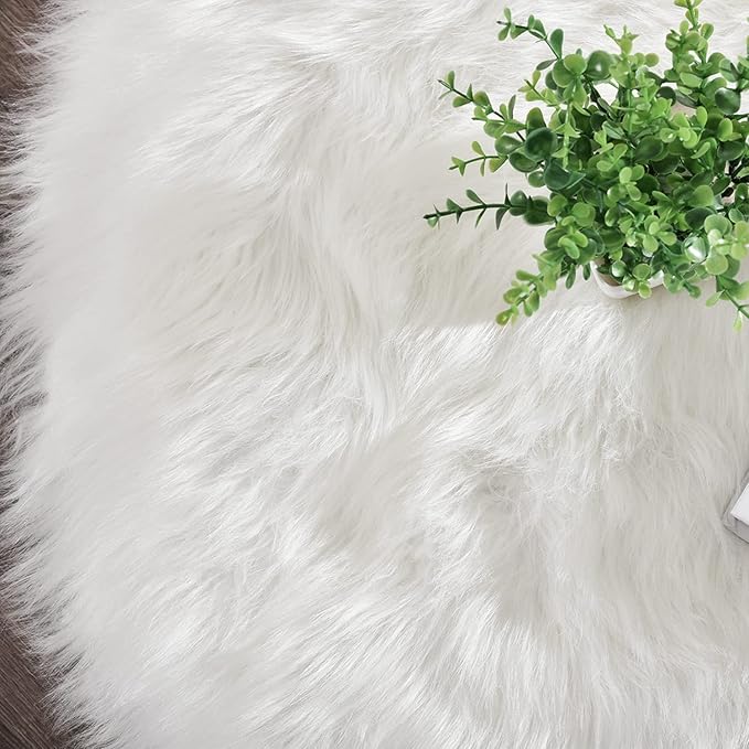 Latepis Area Rugs 6x9 Faux Fur Sheepskin Rug - Image 7