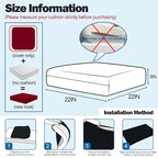 Sqodok Outdoor Cushion Covers 22x22 inch, Wicker Chair - Image 2