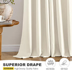 MIULEE Blackout Curtains for Bedroom 2 Panels 40 x 84 Inch Long Birch | Thermal - Image 5