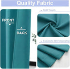 Simplebrand Ava Teal Short Blackout Curtains - Image 3