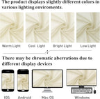 Cream Sheer Curtains 108 Inches Long 2 Pcs, Dual Rod Pocket Home Decor Living - Image 5